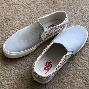 vans asher stripe floral